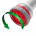 На фото Пистолет-распылитель Intertool для полива хромированный 8-функций и адаптер с конектором ABS, PP,TPR (GE-0005)