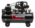 На фото Компрессор Intertool 200л, 10HP, 7.5кВт, 380В, 8атм, 1050л/мин. 3 цилиндра (PT-0040)