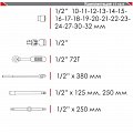 На фото Профессиональный набор инструмента Intertool 1/2", 25ед 10-32мм CrV (ET-6025)