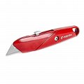 На фото Нож Intertool с трапециевидным лезвием, металлический корпус (HT-0505)