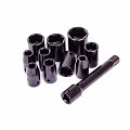На фото Гайковерт Intertool пневматический и набор головок 17ед 1/2" (PT-1101)