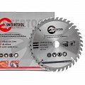 На фото Диск пильный Intertool по дереву с твердосплавными напайками 180*22*1.5мм, 40 зубьев (CT-3043)