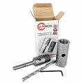 На фото Коронка Intertool по бетону 32мм и переходник SDS Plus 100мм (SD-7032)