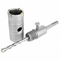 На фото Коронка Intertool по бетону 36мм и переходник SDS Plus 100мм (SD-7036)