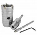 На фото Коронка Intertool по бетону 40мм и переходник SDS Plus 100мм (SD-7040)