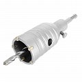 На фото Коронка Intertool по бетону 46мм и переходник SDS Plus 100мм (SD-7046)