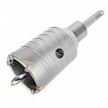 На фото Коронка Intertool по бетону 50мм и переходник SDS Plus 100мм (SD-7050)