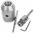 На фото Коронка Intertool по бетону 50мм и переходник SDS Plus 100мм (SD-7050)