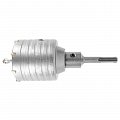 На фото Коронка Intertool по бетону 65мм и переходник SDS Plus 100мм (SD-7065)