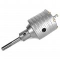 На фото Коронка Intertool по бетону 65мм и переходник SDS Plus 100мм (SD-7065)