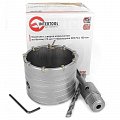 На фото Коронка Intertool по бетону 75мм и переходник SDS Plus 100мм (SD-7075)