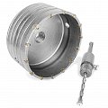На фото Коронка Intertool по бетону 120мм и переходник SDS Plus 100мм (SD-7120)