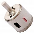 На фото Коронка трубчатая Intertool по стеклу и керамике 35мм (SD-0361)