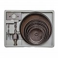 На фото Набор корончатых сверл Intertool по дереву 64-127мм (BT-0024)