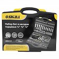 На фото Набор бит и насадок торцевых Sigma ¼ ½ ⅜ 151шт CrV Taiwan (6003151)