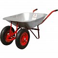 На фото Тачка садово-строительная Intertool 65л, 140кг, 1 колесо 14" 3.50-8 (WB-0623)