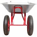 На фото Тачка садово-строительная Intertool 65л, 160кг, 1 колесо 14" 3.50-8 (WB-0625)