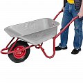 На фото Тачка садово-строительная Intertool 85л, 150кг, 1 колесо 15" 4.00-8 (WB-0813)