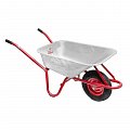 На фото Тачка садово-строительная Intertool 85л, 150кг, 1 колесо 15" 4.00-8 (WB-0813)