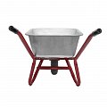 На фото Тачка садово-строительная Intertool 85л, 150кг, 1 колесо 15" 4.00-8 (WB-0813)