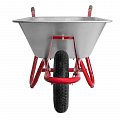 На фото Тачка садово-строительная Intertool 85л, 150кг, 1 колесо 15" 4.00-8 (WB-0813)