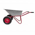 На фото Тачка садово-строительная Intertool 85л, 160кг, 2 колеса 15" 4.00-8 (WB-0825)
