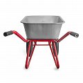 На фото Тачка садово-строительная Intertool 85л, 160кг, 2 колеса 15" 4.00-8 (WB-0825)