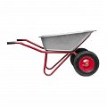 На фото Тачка садово-строительная Intertool 85л, 160кг, 2 колеса 15" 4.00-8 (WB-0825)