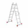На фото Лестница алюминиевая Intertool трансформер 4*3ступ. 3.70м (LT-0030)