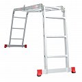 На фото Лестница алюминиевая Intertool трансформер 4*3ступ. 3.70м (LT-0030)