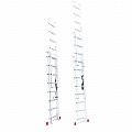 На фото Лестница алюминиевая Intertool 3-х секционная 3*8ступ. 5.09м (LT-0308)