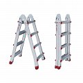 На фото Лестница алюминиевая Intertool телескопическая 4*4 ступ. 4.00м (LT-2044)