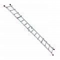 На фото Лестница алюминиевая Intertool телескопическая 4*4 ступ. 4.00м (LT-2044)