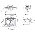 На фото Умывальник Fancy Marble (Буль-Буль) Anna 600 (1506101)