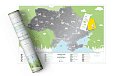 На фото Скретч-карта Travel Map Моя Україна укр (тубус)