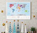 На фото Скретч-карта мира Travel Map Silver World англ (тубус)