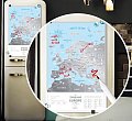 На фото Скретч-карта Европы Travel Map Silver Europe англ (тубус)