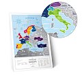 На фото Скретч-карта Европы Travel Map Silver Europe англ (тубус)
