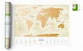 На фото Скретч-карта мира Travel Map Gold World рус (тубус)