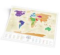 На фото Скретч-карта мира Travel Map Gold World рус (тубус)