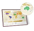 На фото Скретч-карта мира Travel Map Gold World укр (тубус)