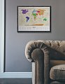 На фото Скретч-карта мира Travel Map Gold World укр (тубус)