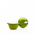 На фото Кастрюля Lodge Cast Iron в форме яблока чугунная GREEN (E3AP50)