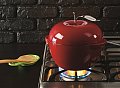 На фото Кастрюля Lodge Cast Iron в форме яблока чугунная RED (E3AP40)
