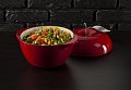 На фото Кастрюля Lodge Cast Iron в форме яблока чугунная RED (E3AP40)