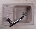 На фото Кухонная мойка Fancy Marble (Буль-Буль) FILADELFIA 640х435х195 песочная (103067001)