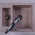 На фото Кухонная мойка Fancy Marble (Буль-Буль) АRIZONA 600х500x215 белая(105060001)