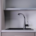 На фото Кухонная мойка Fancy Marble (Буль-Буль) АRIZONA 600х500x215 светло-черная (105067004)