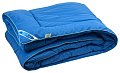 На фото Одеяло Руно INDIGO Силикон 200x220 см Синее с сине-белым кантом (322.52INDIGO)