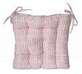 На фото Подушка для стула Прованс by Andre Tan 40x40 см Розовая клетка (.000184)